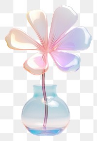 PNG Flower plant glass vase.