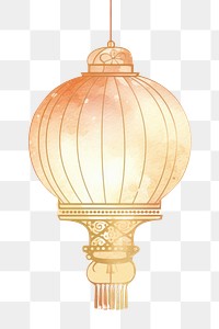 PNG Antique Chinese lantern lamp chinese lantern illuminated.