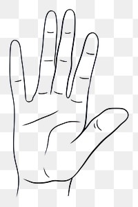 PNG High five drawing cartoon finger.