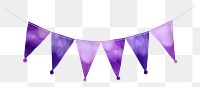 PNG Purple bunting brithday line white background clothesline.