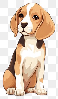 PNG Beagle sticker animal mammal puppy.