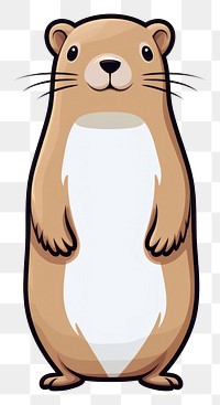 PNG Capibara sticker rodent animal mammal.