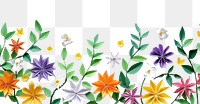 PNG Spring floral border flower backgrounds origami.