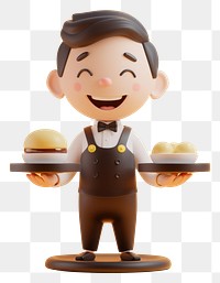 PNG  Male waiter cartoon human anthropomorphic.