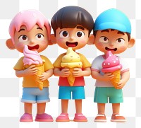 PNG  Kids eating ice-cream figurine human baby.