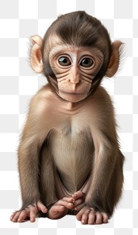 PNG Baby monkey wildlife animal mammal.