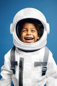 Kid's space suit png product mockup, transparent design