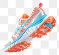 PNG Running shoes footwear white background clothing.