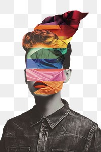 PNG Gay rights portrait collage adult.