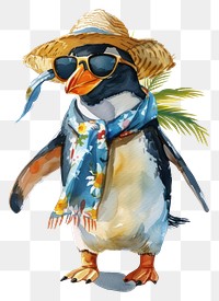 PNG Penguin glasses animal sketch.