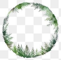 PNG  Pine circle border pattern wreath plant.