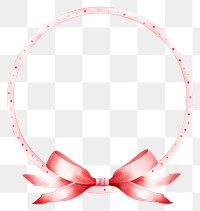 PNG Red ribbons circle border white background celebration accessories.