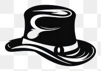 PNG A hat black white logo.