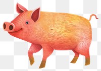 PNG A pink pig animal mammal boar.