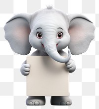 PNG Angry elephant holding board animal wildlife standing.