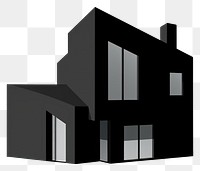 PNG Modern house architecture building black.