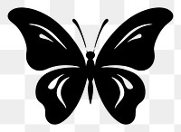PNG Butterfly logo icon silhouette animal black.