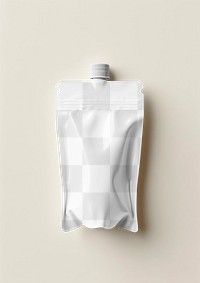 Spout pouch pack png product mockup, transparent design