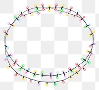 PNG Christmas light string border necklace line white background.