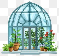 PNG Cartoon of Greenhouse greenhouse architecture building.