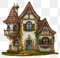 PNG Cartoon of Roofing architecture building cottage