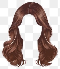 PNG Brown hair stlye adult white background hairstyle.