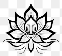 PNG Lotus logo pattern white.