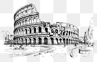 PNG Liner sketches Rome drawing architecture.