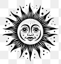 PNG Sun logo drawing sketch.