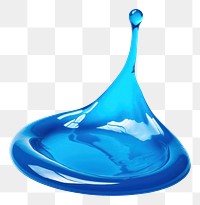 PNG Blue gel drop white background refreshment.