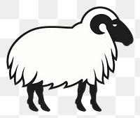 PNG Full body sheep logo livestock drawing animal.