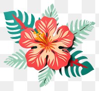 PNG Tropical flower hibiscus plant craft.