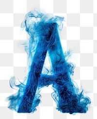 PNG Blue flame letter A font text abstract.