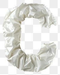 PNG Plastic bag alphabet C white white background crumpled.