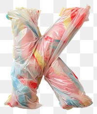 PNG Plastic bag alphabet K confectionery white background creativity.