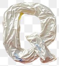 PNG Plastic bag alphabet Q white white background aluminium.