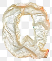 PNG Plastic bag alphabet Q white background crumpled textile.