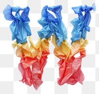 PNG Plastic bag alphabet W creativity crumpled textile.