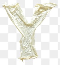 PNG Plastic bag alphabet Y white white background crumpled.