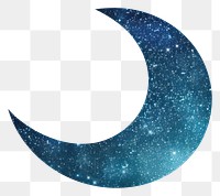 PNG Blue half moon icon astronomy nature shape.