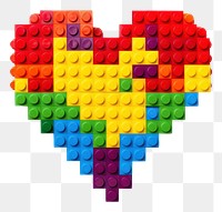 PNG Heart made with toy creativity variation pattern.