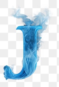 PNG Blue flame letter J smoke font darkness.