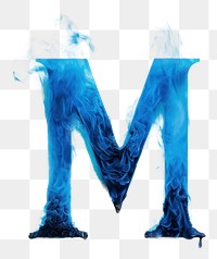 PNG Blue flame letter M font fire abstract