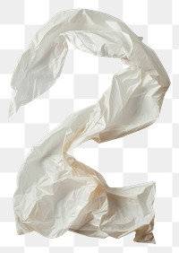 PNG Plastic bag number 2 white simplicity crumpled.
