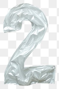 PNG Plastic bag number 2 white font white background.