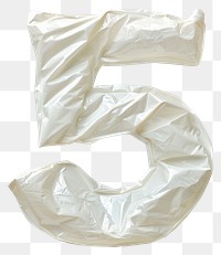PNG Number 5 plastic white bag.