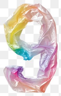 PNG Plastic bag number 9 white background creativity rainbow.