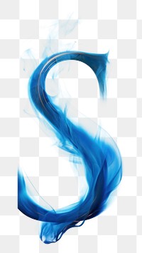 PNG Blue flame letter S smoke font fire.