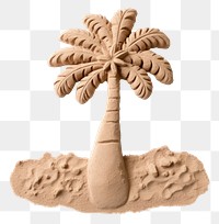 PNG Kids Sand Sculpture plam tree sand white background creativity.