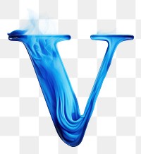 PNG Blue flame letter v font creativity abstract.